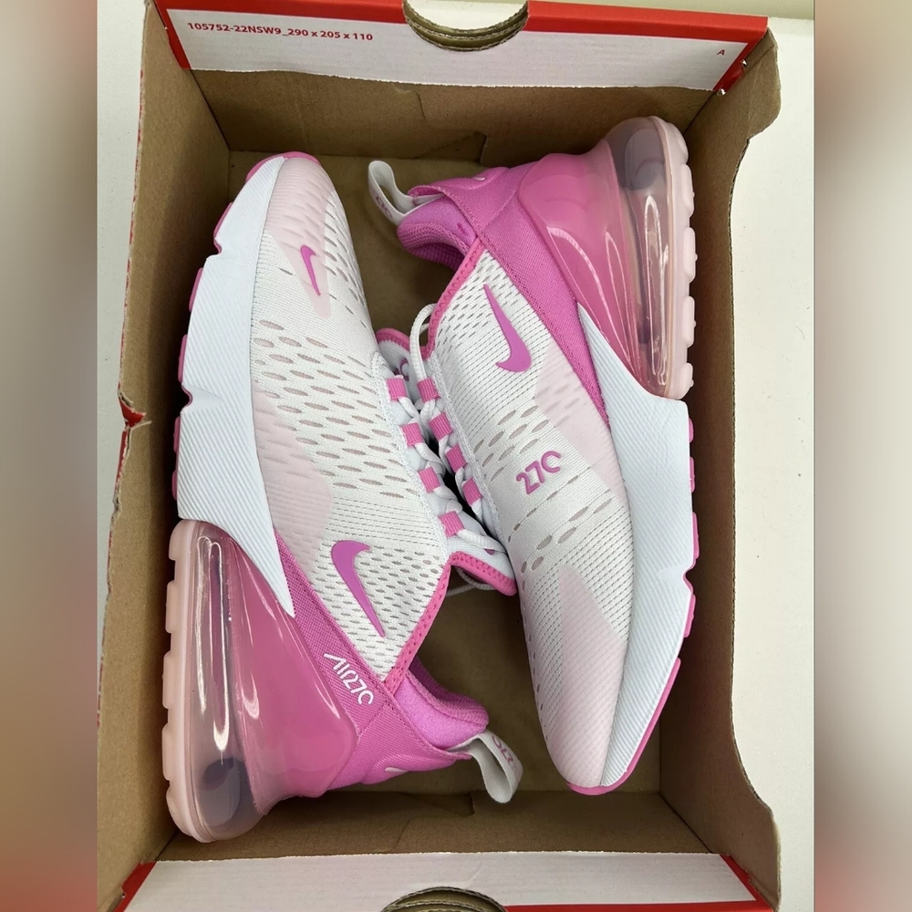 NIKE AIR MAX 270S PREMIUM WHITE-PINK WOMEN'S US SIZE 7.5 BRAND NEW IN BOX - Picture 7 of 10